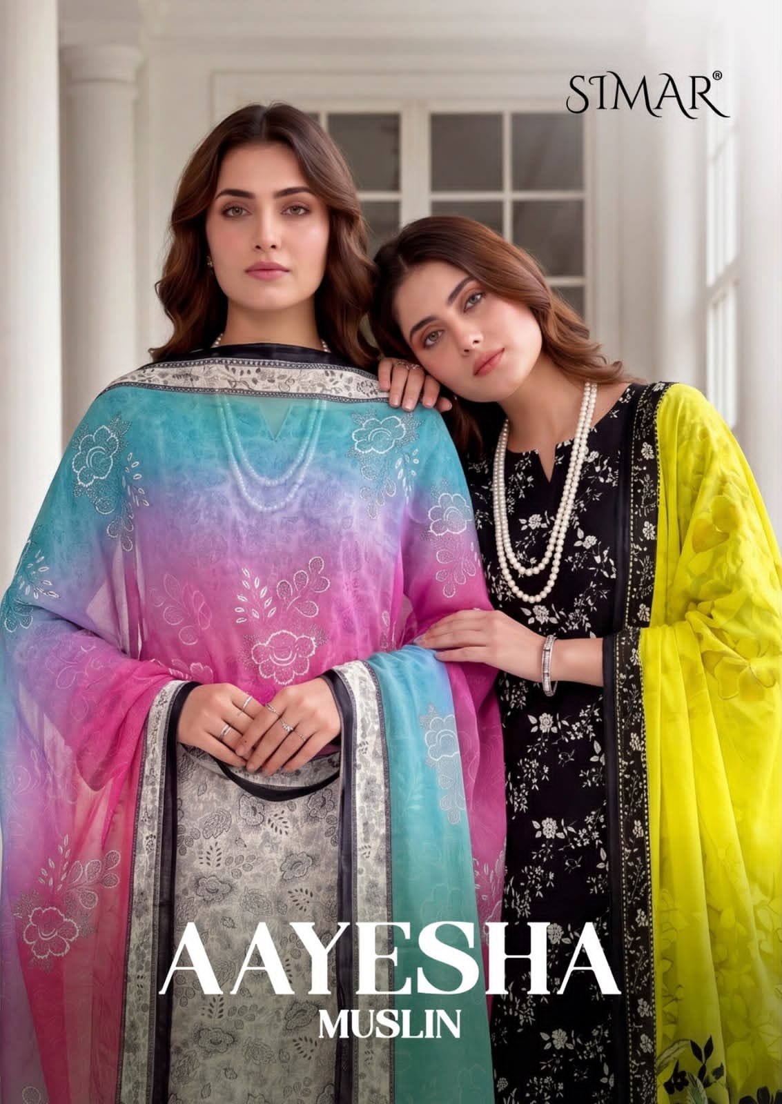 Aayesha Muslin Simar Viscose Pant Style Suits Wholesaler India