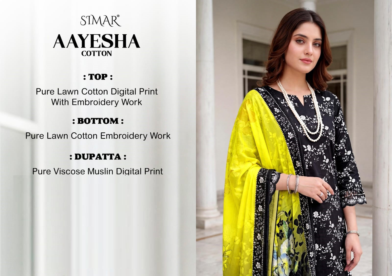 Aayesha Simar Lawn Cotton Pakistani Salwar Suits Wholesaler Ahmedabad