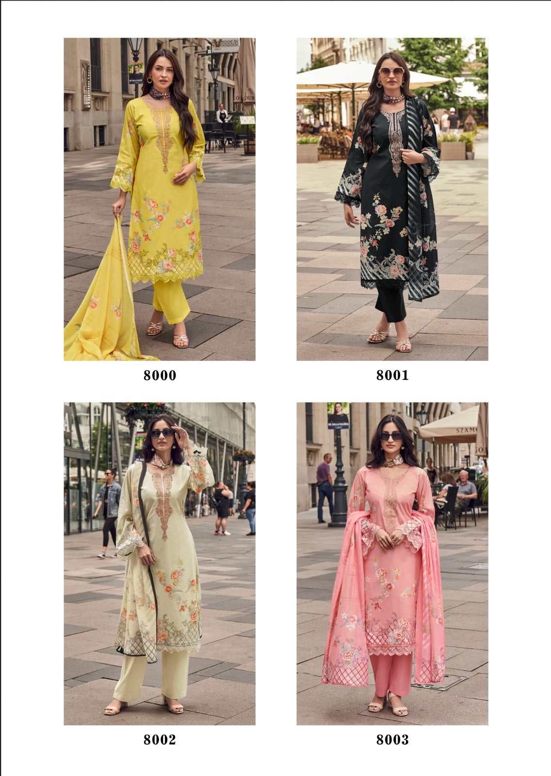 Aayka The Hermitage Shop Lawn Cotton Karachi Salwar Suits Wholesaler India