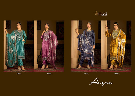 Aayna Ibiza Velvet Suits Supplier Ahmedabad