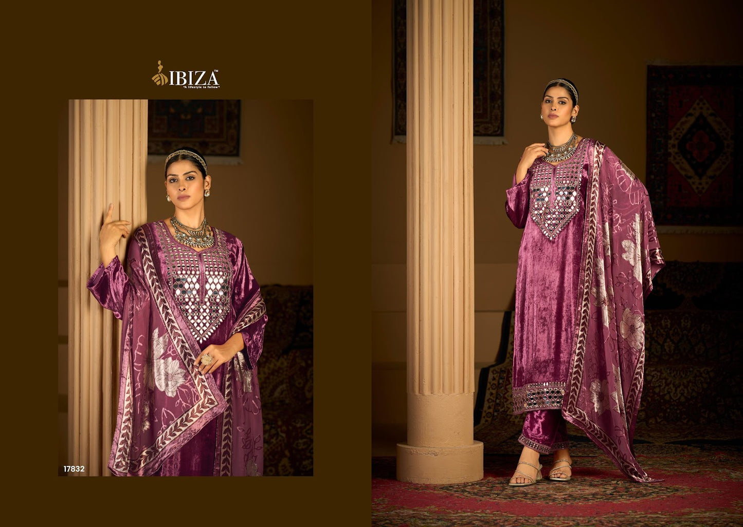 Aayna Ibiza Velvet Suits Supplier Ahmedabad