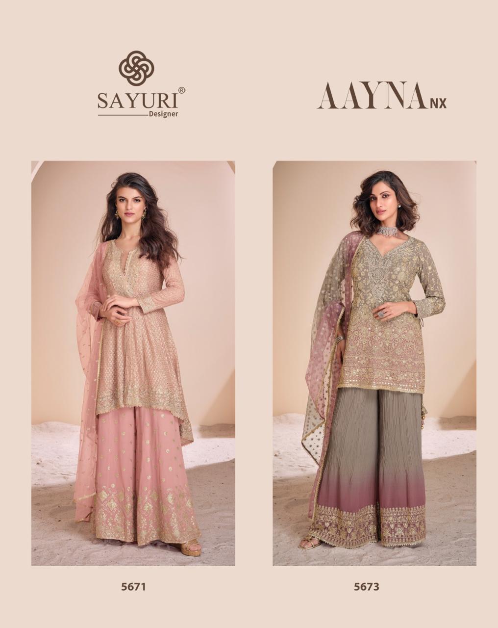 Aayna Nx Sayuri Georgette Readymade Sharara Suits Wholesale Rate