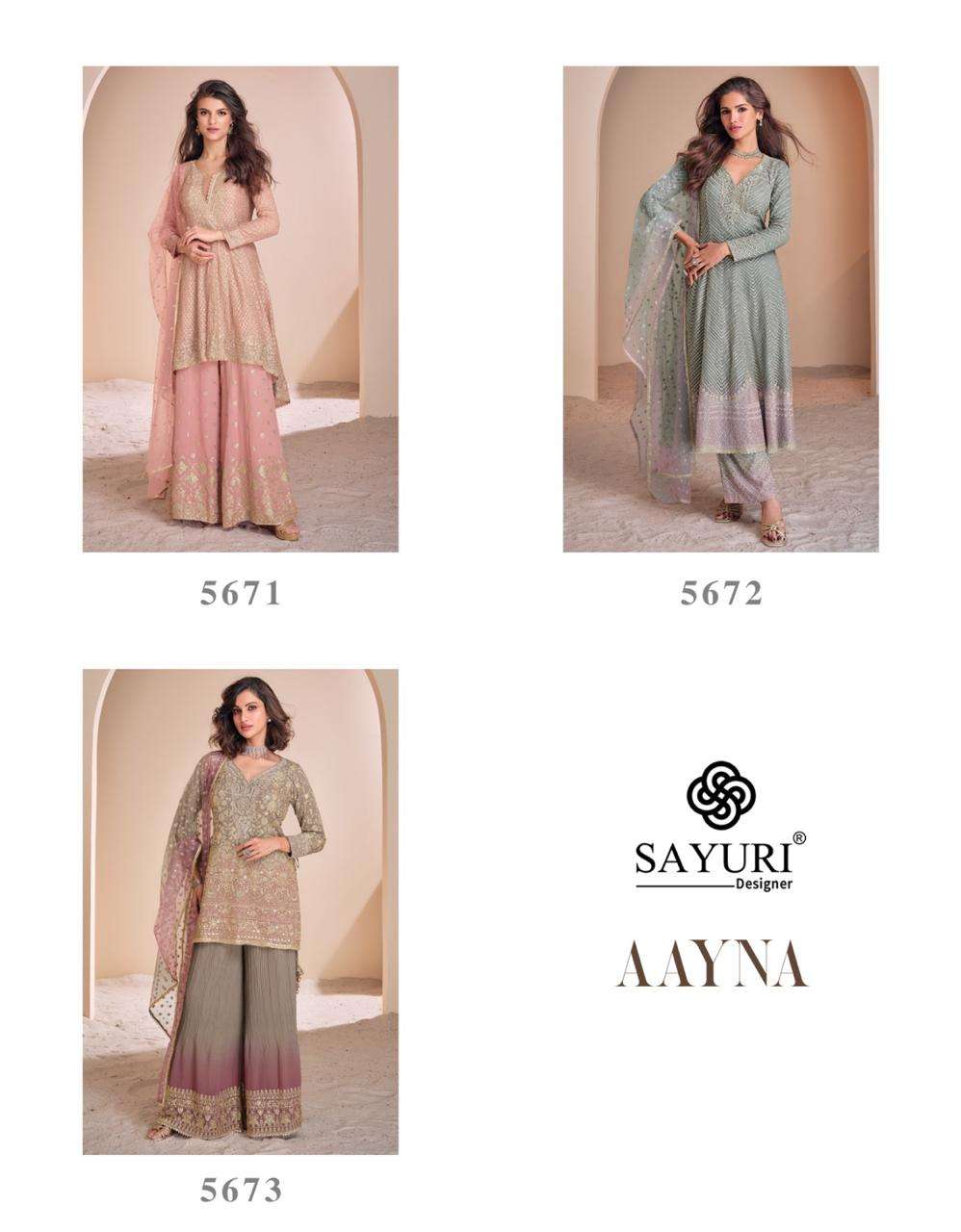 Aayna Sayuri Georgette Readymade Suits Supplier Ahmedabad