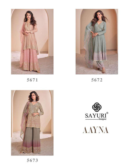 Aayna Sayuri Georgette Readymade Suits Supplier Ahmedabad