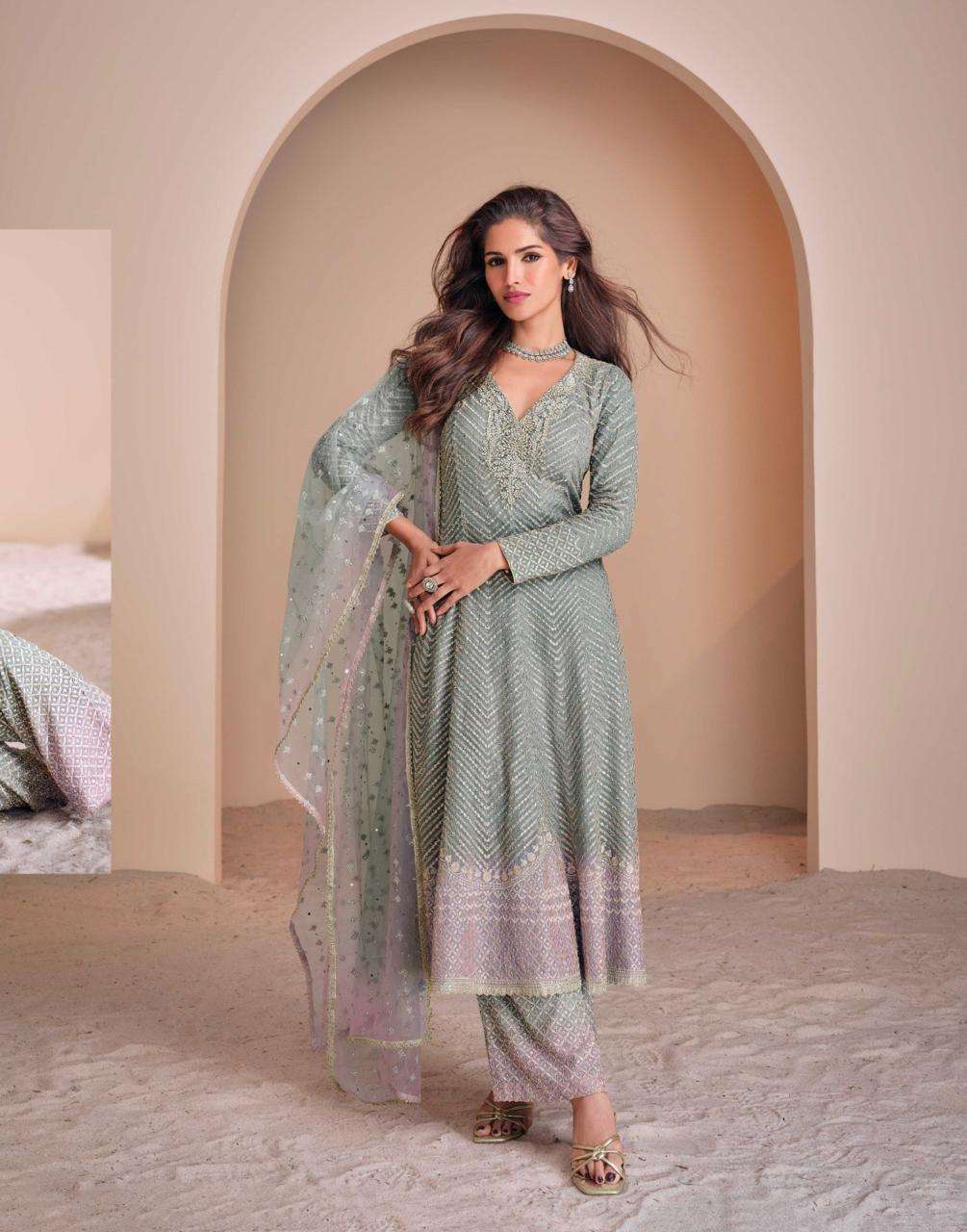Aayna Sayuri Georgette Readymade Suits Supplier Ahmedabad