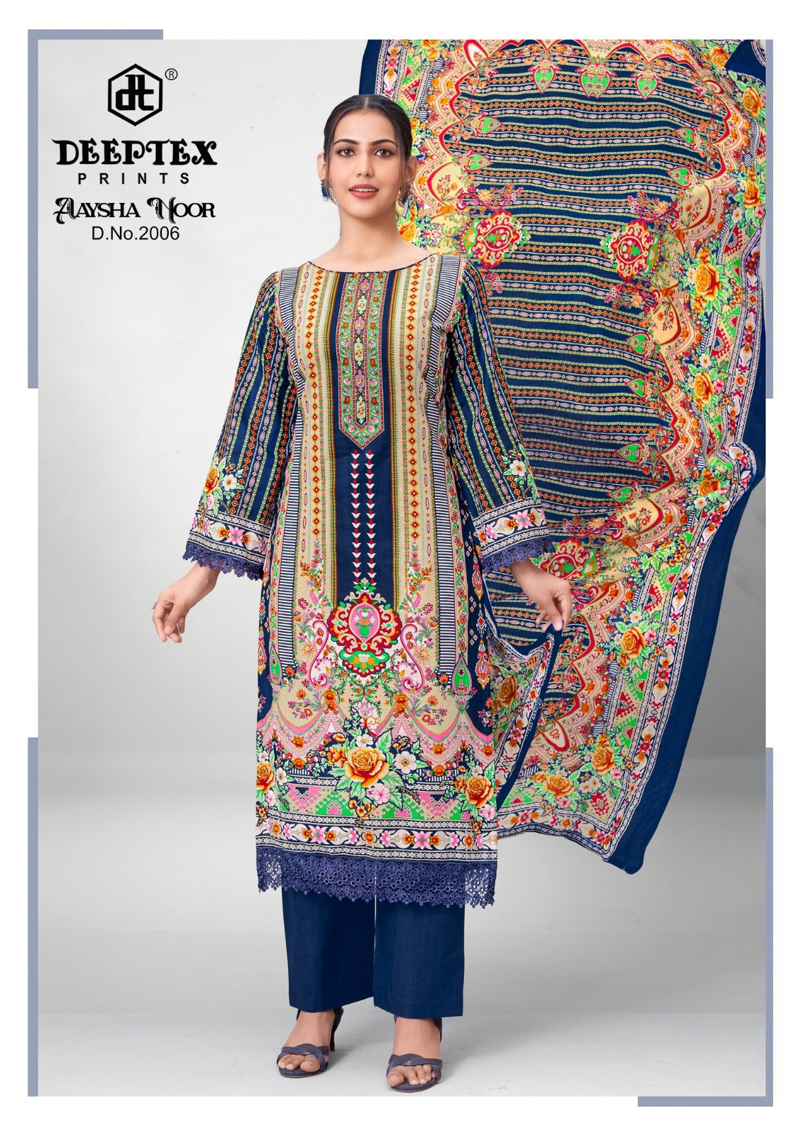 Aaysha Noor Vol 2 Deeptex Prints Cotton Karachi Readymade Suits Supplier