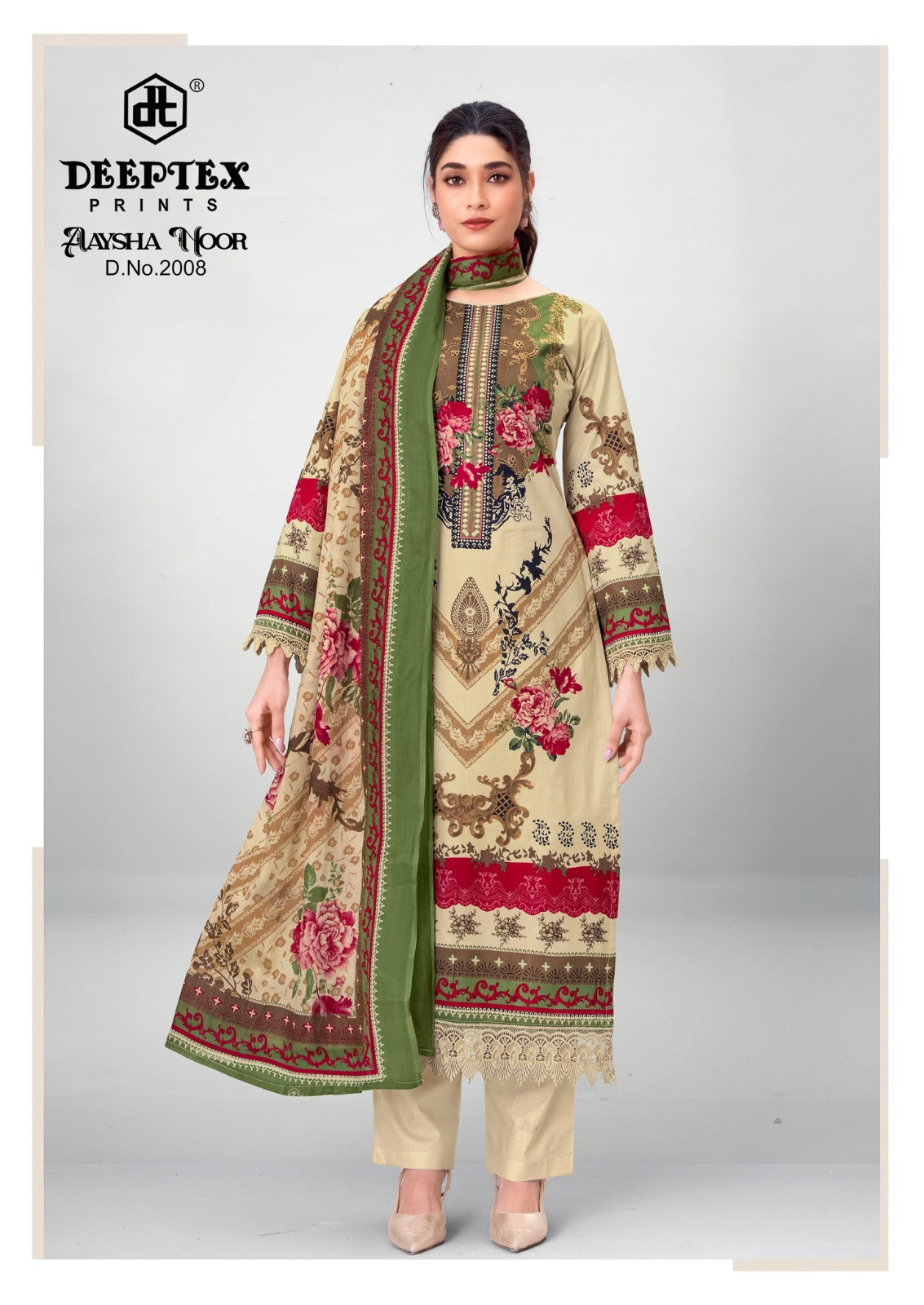Aaysha Noor Vol 2 Deeptex Prints Cotton Karachi Readymade Suits Supplier