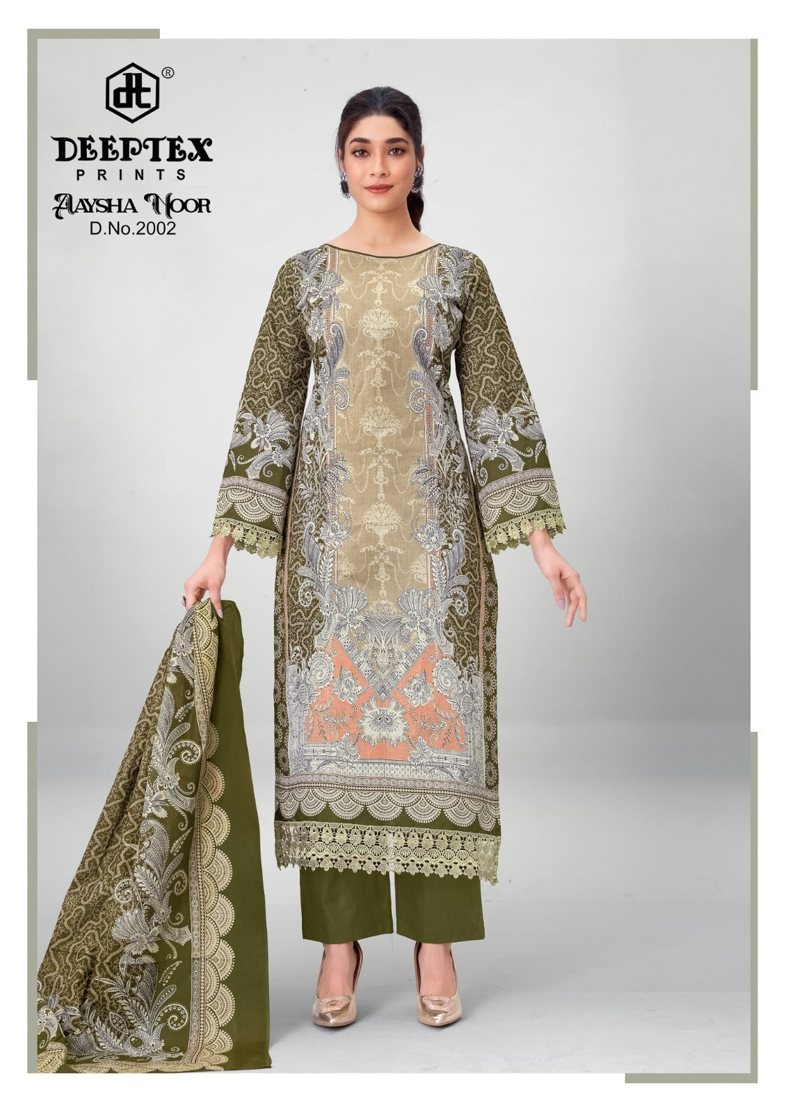 Aaysha Noor Vol 2 Deeptex Prints Cotton Karachi Readymade Suits Supplier