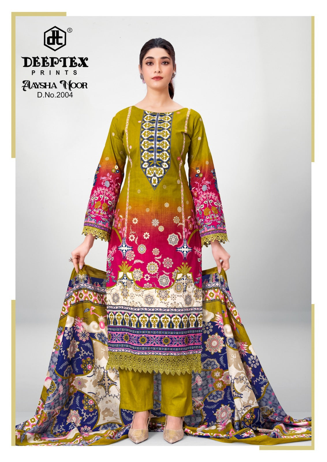 Aaysha Noor Vol 2 Deeptex Prints Cotton Karachi Readymade Suits Supplier