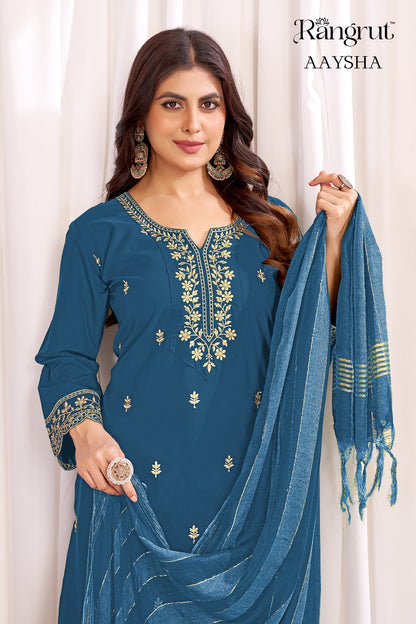 Aaysha Rangrut Banwery Crape Readymade Pant Style Suits Manufacturer Ahmedabad