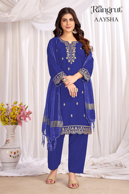 Aaysha Rangrut Banwery Crape Readymade Pant Style Suits Manufacturer Ahmedabad