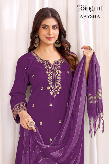 Aaysha Rangrut Banwery Crape Readymade Pant Style Suits Manufacturer Ahmedabad