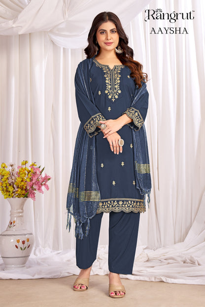 Aaysha Rangrut Banwery Crape Readymade Pant Style Suits Manufacturer Ahmedabad