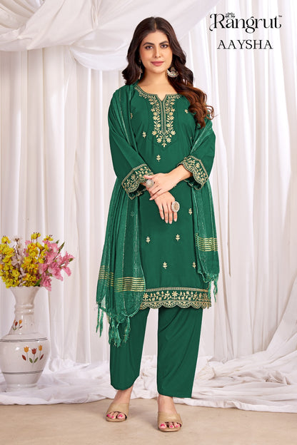 Aaysha Rangrut Banwery Crape Readymade Pant Style Suits Manufacturer Ahmedabad