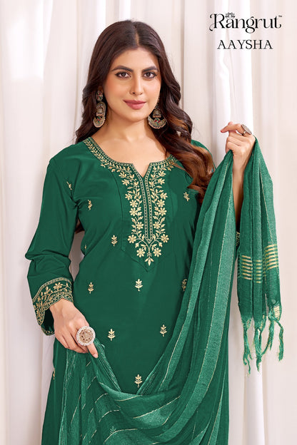 Aaysha Rangrut Banwery Crape Readymade Pant Style Suits Manufacturer Ahmedabad