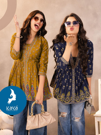 Aayu Kaya Cotton Fancy Tops Exporter