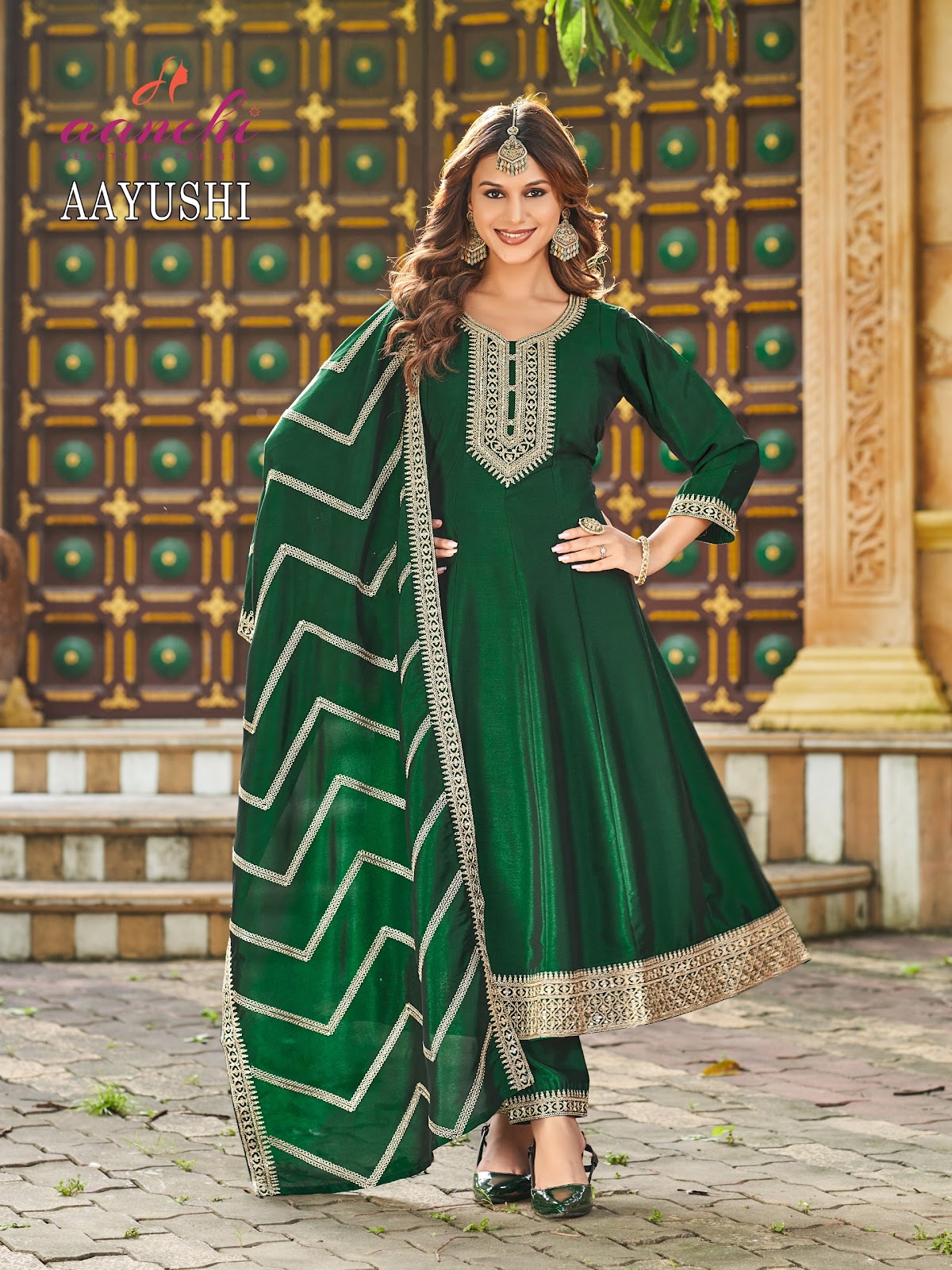 Aayushi Aanchi Silk Readymade Anarkali Suits Wholesaler India