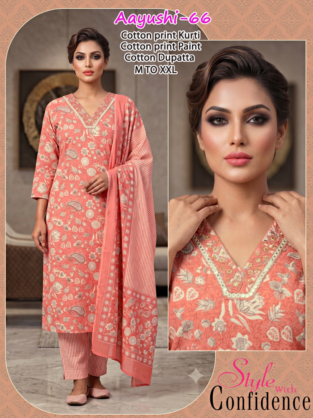 Aayushi Infinity Readymade Cotton Pant Suits Wholesale Rate