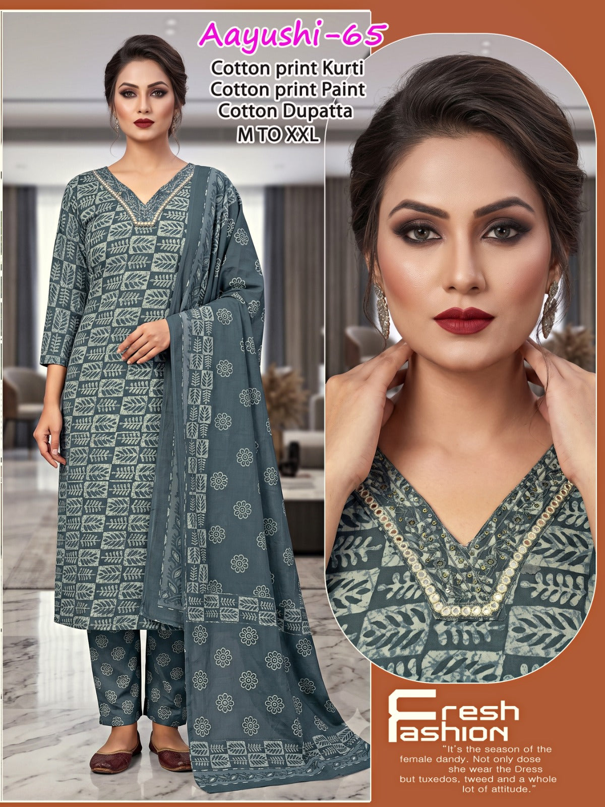 Aayushi Infinity Readymade Cotton Pant Suits Wholesale Rate