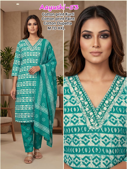 Aayushi Infinity Readymade Cotton Pant Suits Wholesale Rate