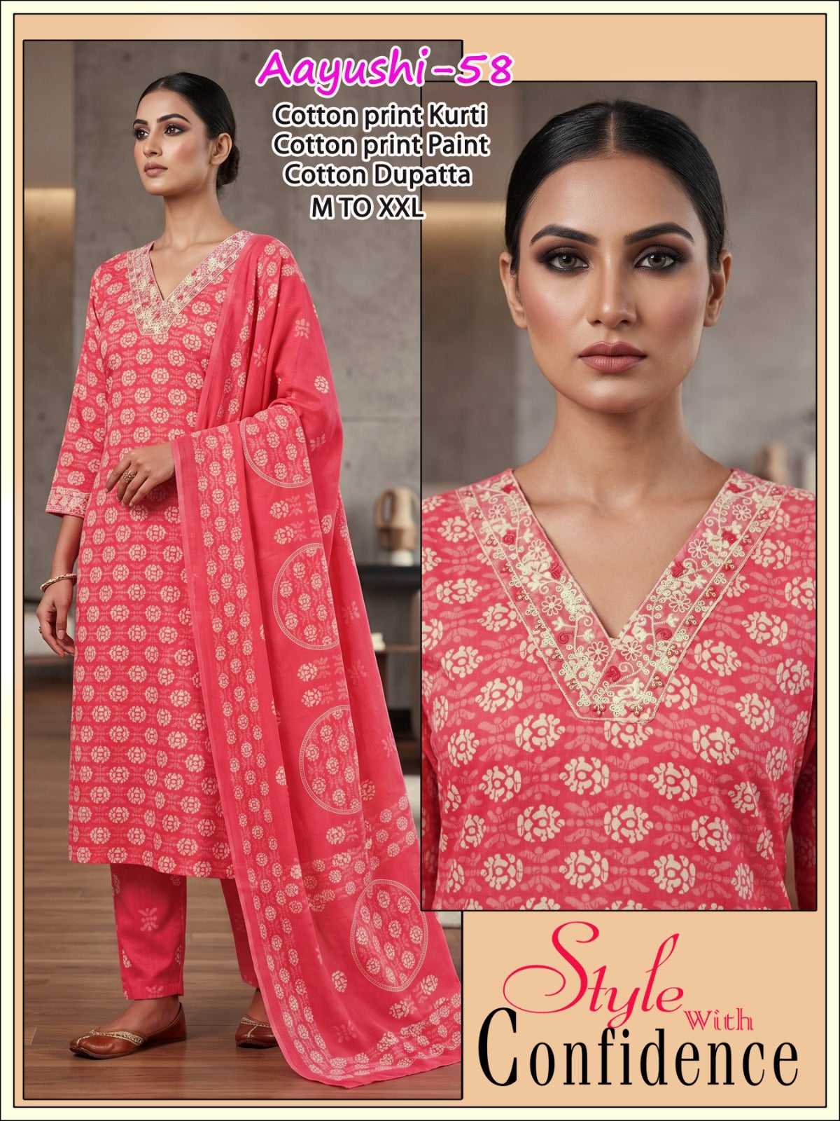 Aayushi Infinity Readymade Cotton Pant Suits Wholesale Rate