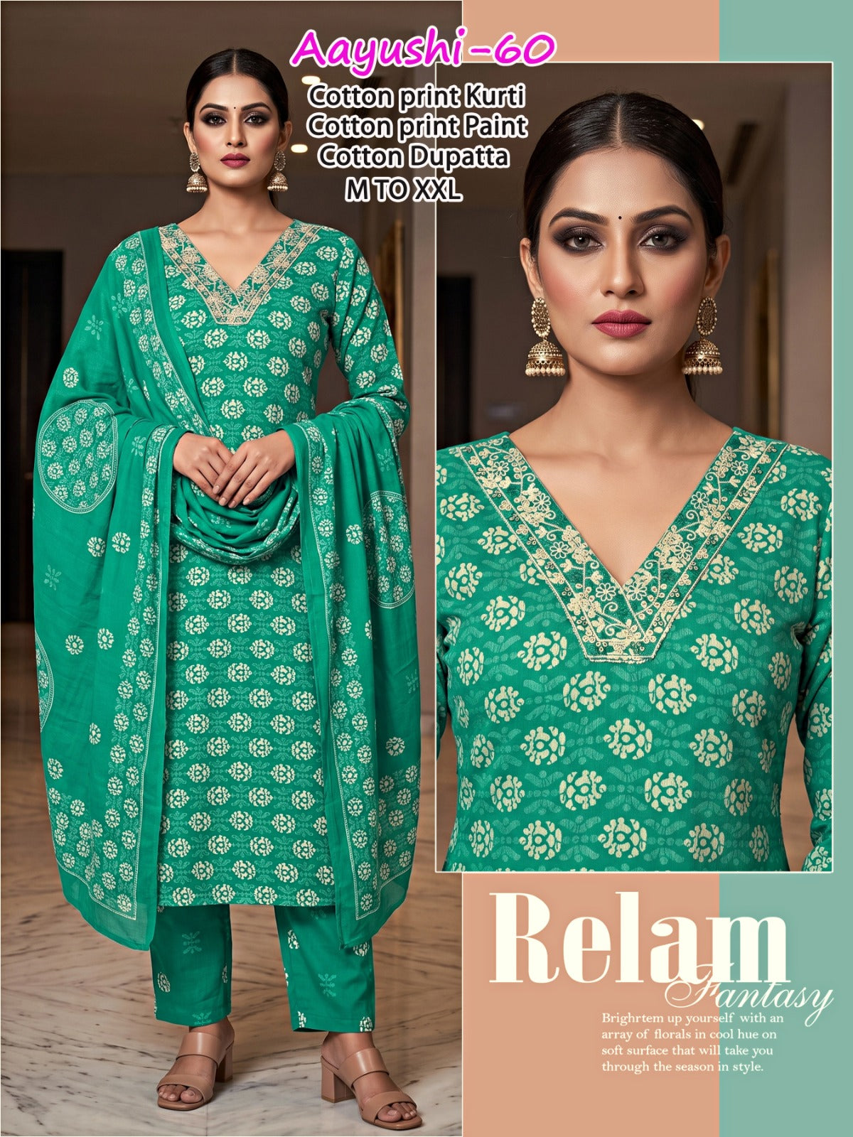 Aayushi Infinity Readymade Cotton Pant Suits Wholesale Rate