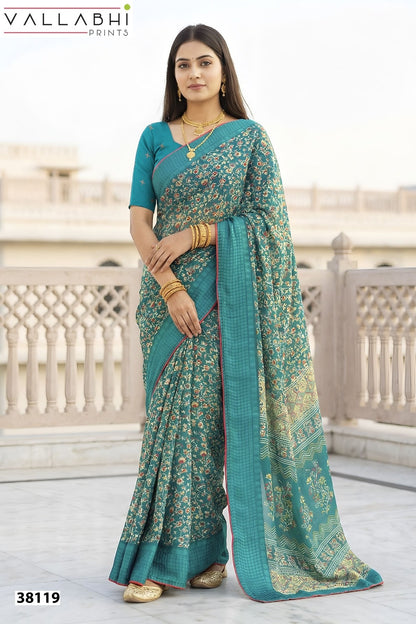 Aayushi Vallabhi Prints Georgette Sarees Manufacturer