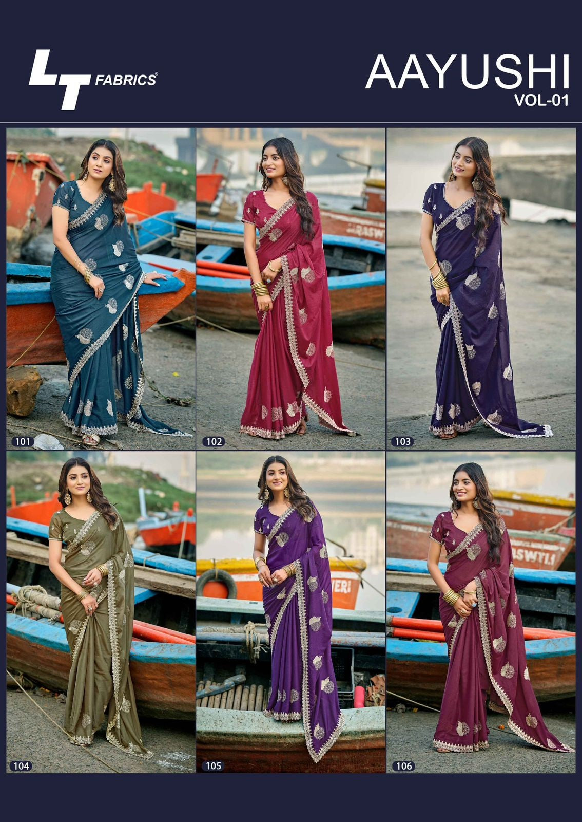 Aayushi Vol 1 Lt Fabrics Sarees Manufacturer