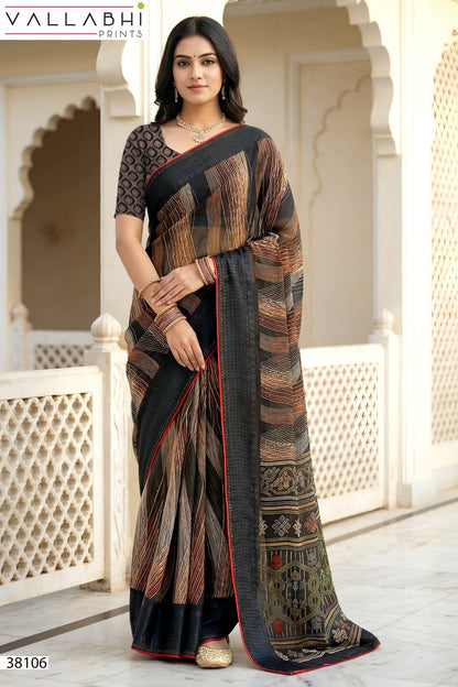 Aayushi Vol 2 Vallabhi Prints Georgette Sarees Wholesale