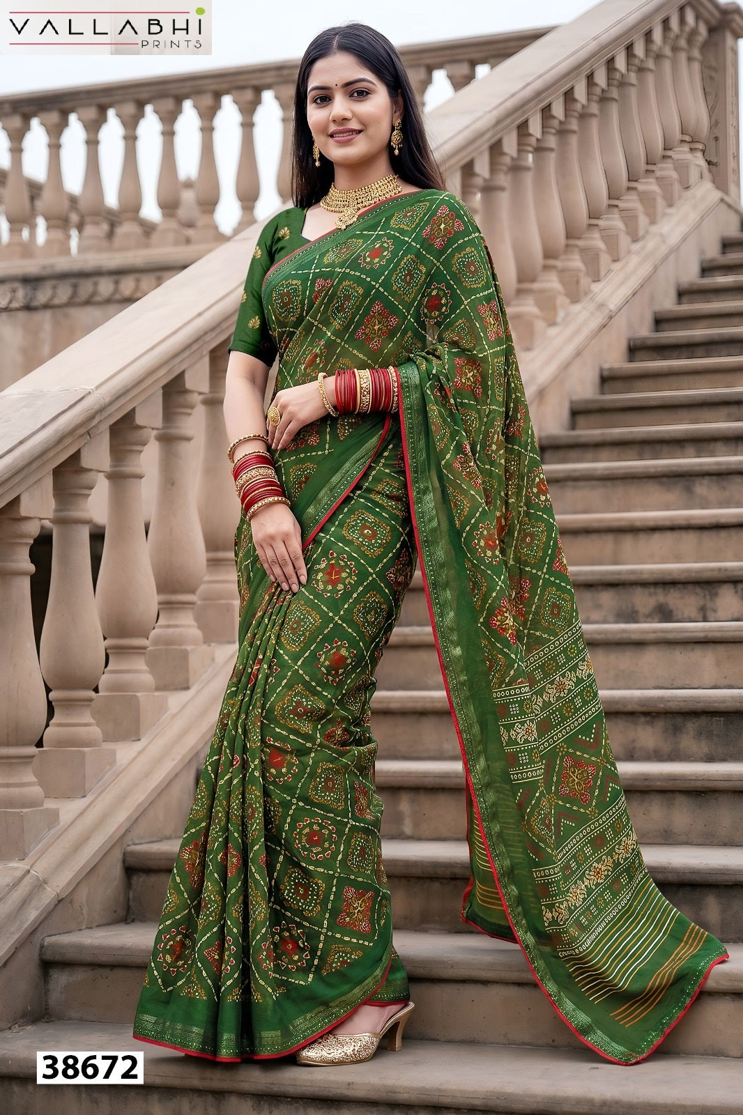 Aayushi Vol 3 Vallabhi Prints Moss Sarees Wholesaler
