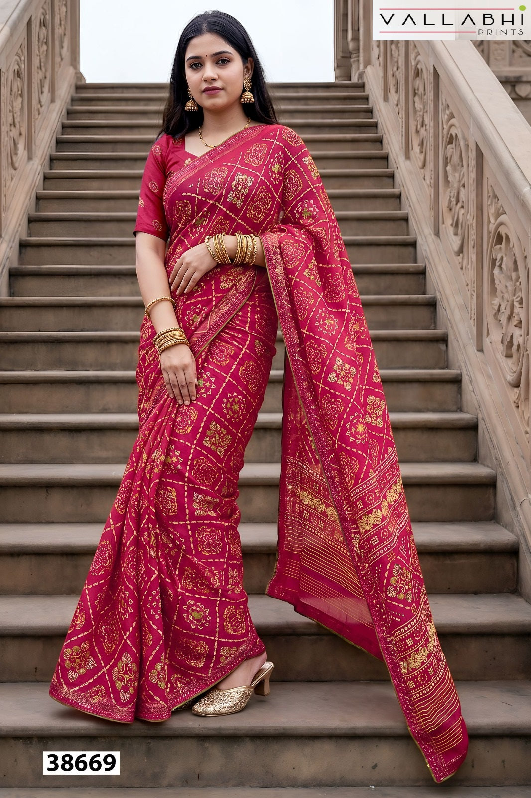 Aayushi Vol 3 Vallabhi Prints Moss Sarees Wholesaler