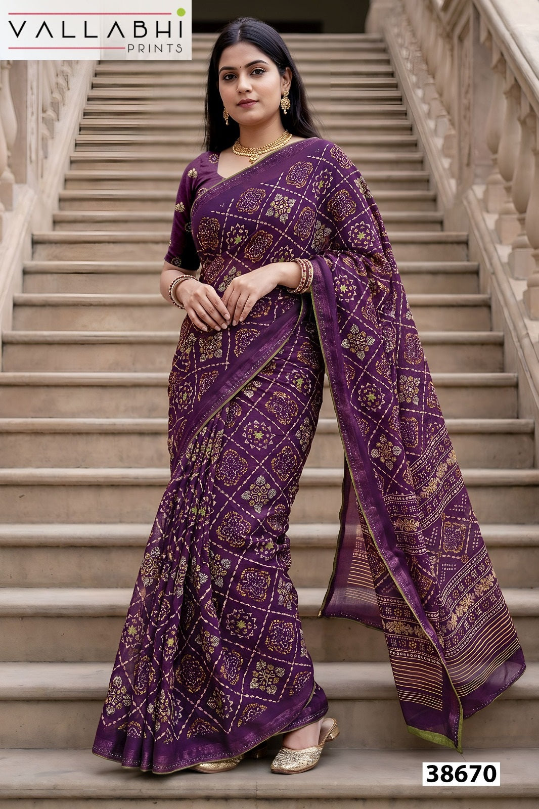 Aayushi Vol 3 Vallabhi Prints Moss Sarees Wholesaler