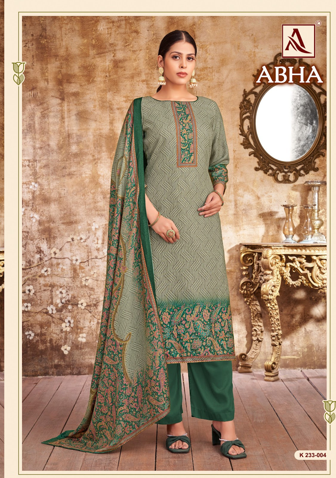 Abha Alok Viscose Pashmina Suits Supplier India