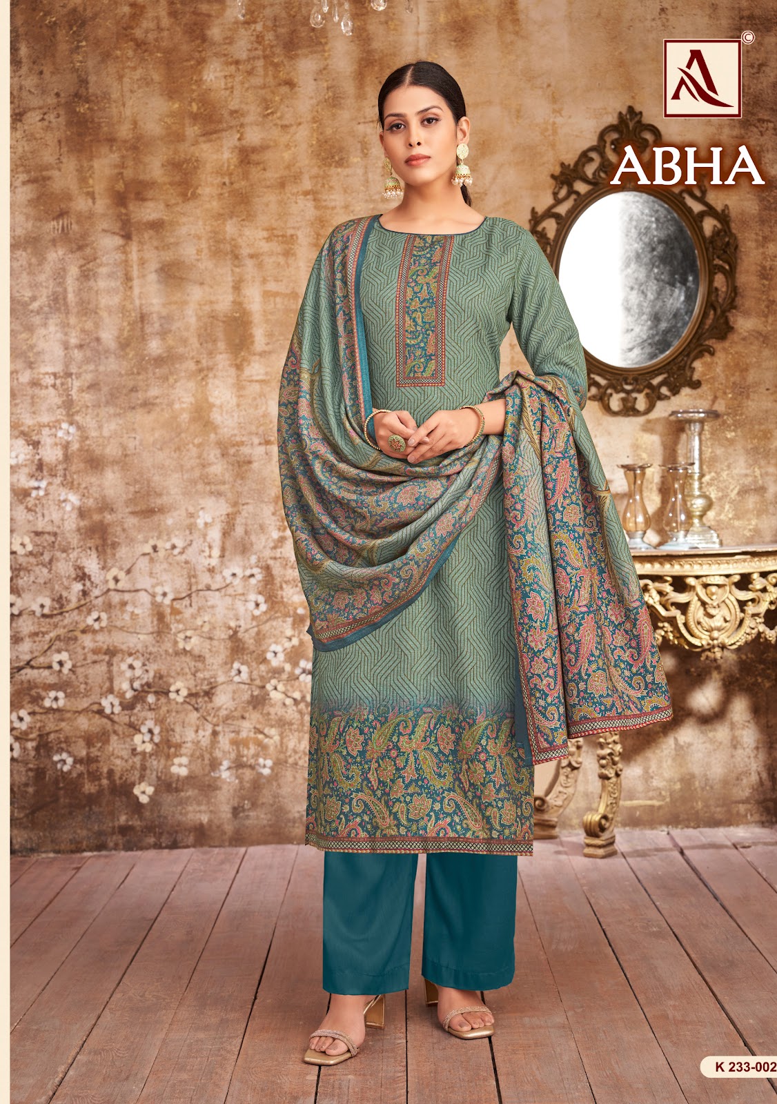 Abha Alok Viscose Pashmina Suits Supplier India