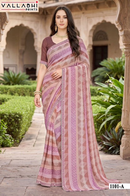Abhilasha Vol 11 Vallabhi Prints Weightless Sarees Wholesale Price