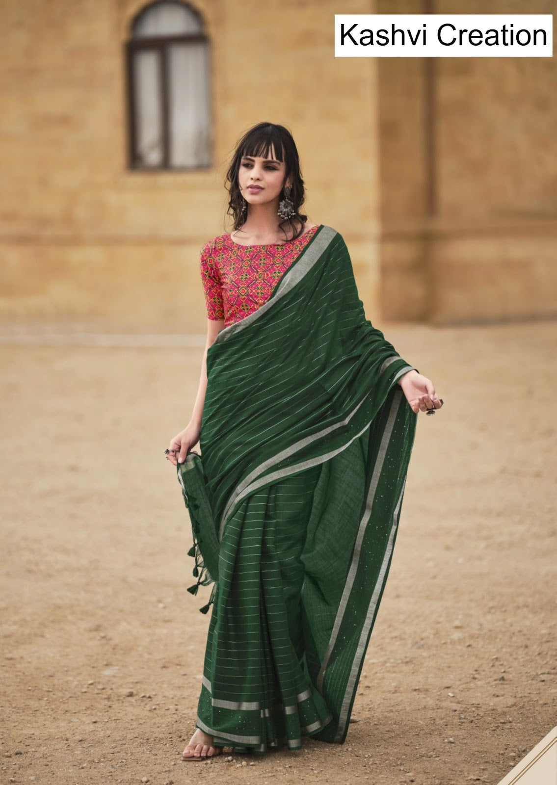 Abhilasha Vol 4 Kashvi Creation Linen Silk Sarees Supplier India