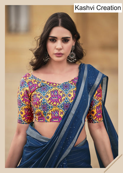 Abhilasha Vol 4 Kashvi Creation Linen Silk Sarees Supplier India