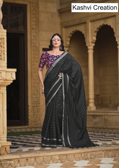 Abhilasha Vol 4 Kashvi Creation Linen Silk Sarees Supplier India