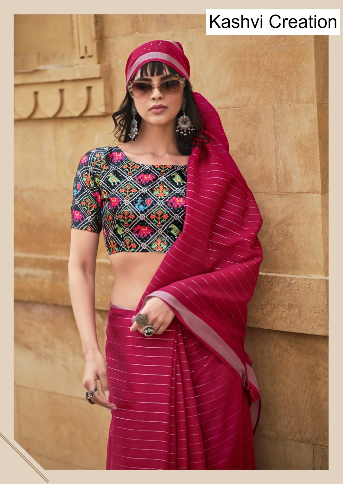 Abhilasha Vol 4 Kashvi Creation Linen Silk Sarees Supplier India