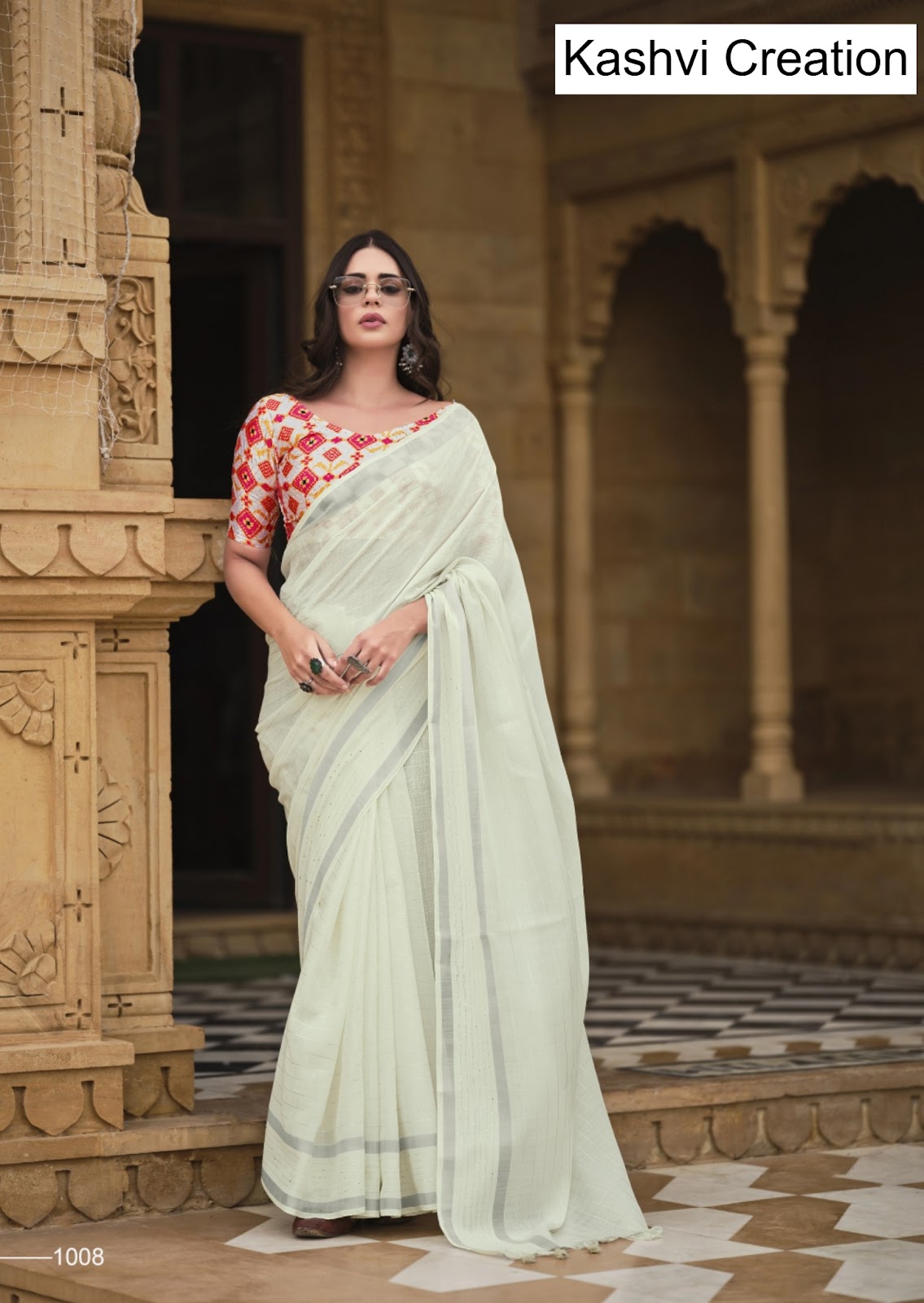 Abhilasha Vol 4 Kashvi Creation Linen Silk Sarees Supplier India