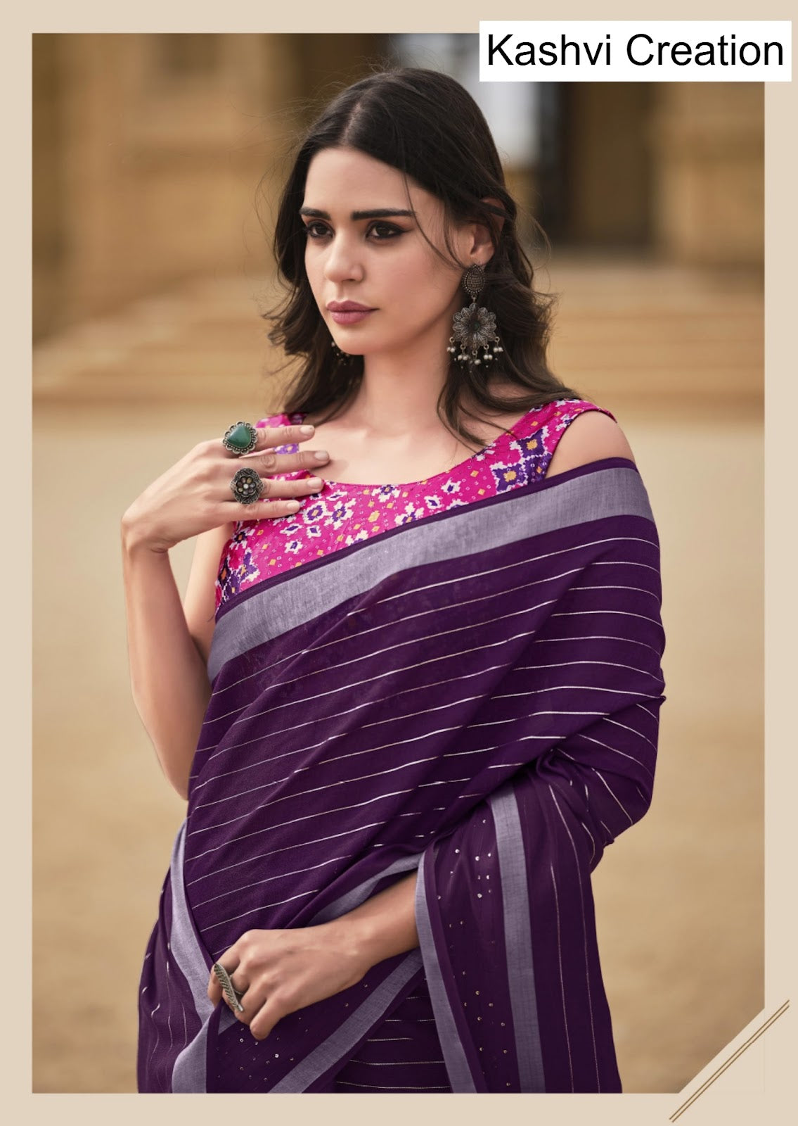Abhilasha Vol 4 Kashvi Creation Linen Silk Sarees Supplier India