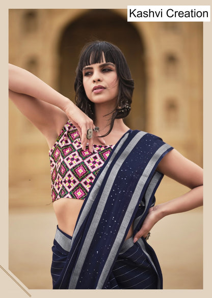 Abhilasha Vol 4 Kashvi Creation Linen Silk Sarees Supplier India