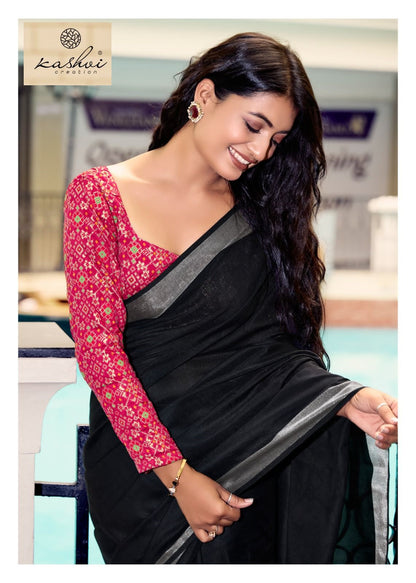 Abhilasha Vol 6 Kashvi Creation Linen Sarees Supplier