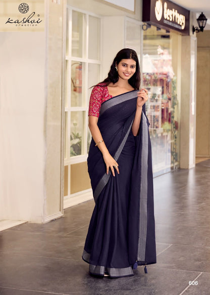 Abhilasha Vol 6 Kashvi Creation Linen Sarees Supplier