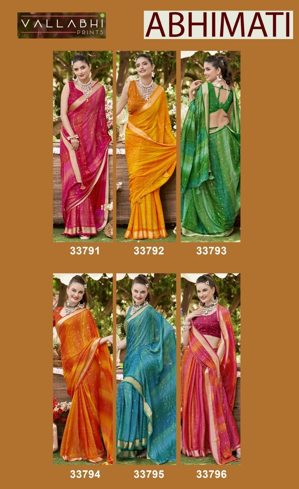 Abhimati Vallabhi Prints Georgette Sarees Wholesaler India