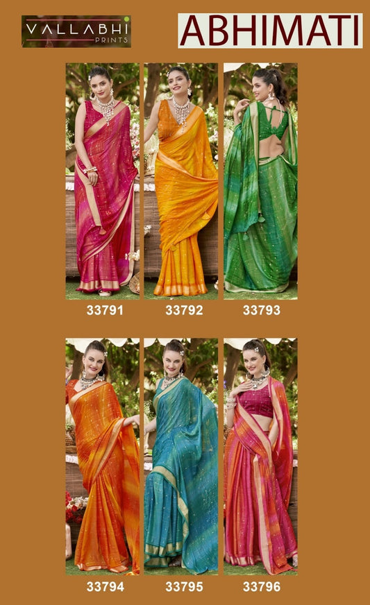 Abhimati Vallabhi Prints Georgette Sarees Wholesaler India