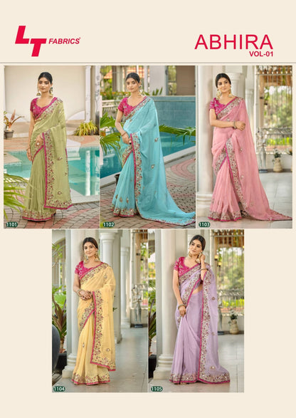 Abhira Vol 1 Lt Fabrics Silk Sarees Manufacturer Ahmedabad