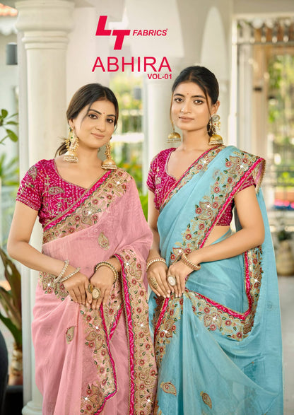 Abhira Vol 1 Lt Fabrics Silk Sarees Manufacturer Ahmedabad