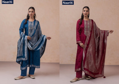Abhirya 2764 Naariti Silk Jacquard Pant Style Suits Wholesale
