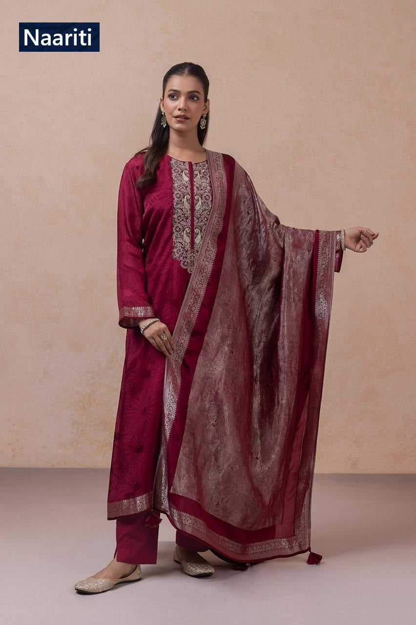 Abhirya 2764 Naariti Silk Jacquard Pant Style Suits Wholesale